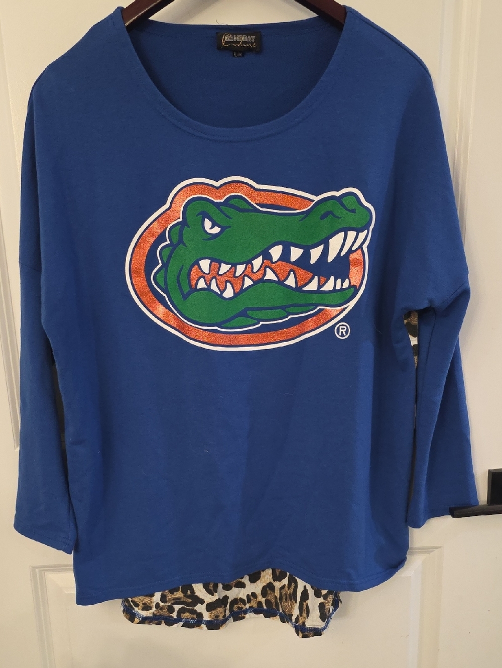Gameday Couture Florida Gators Long Sleeve Leopard Shirt 💙🧡